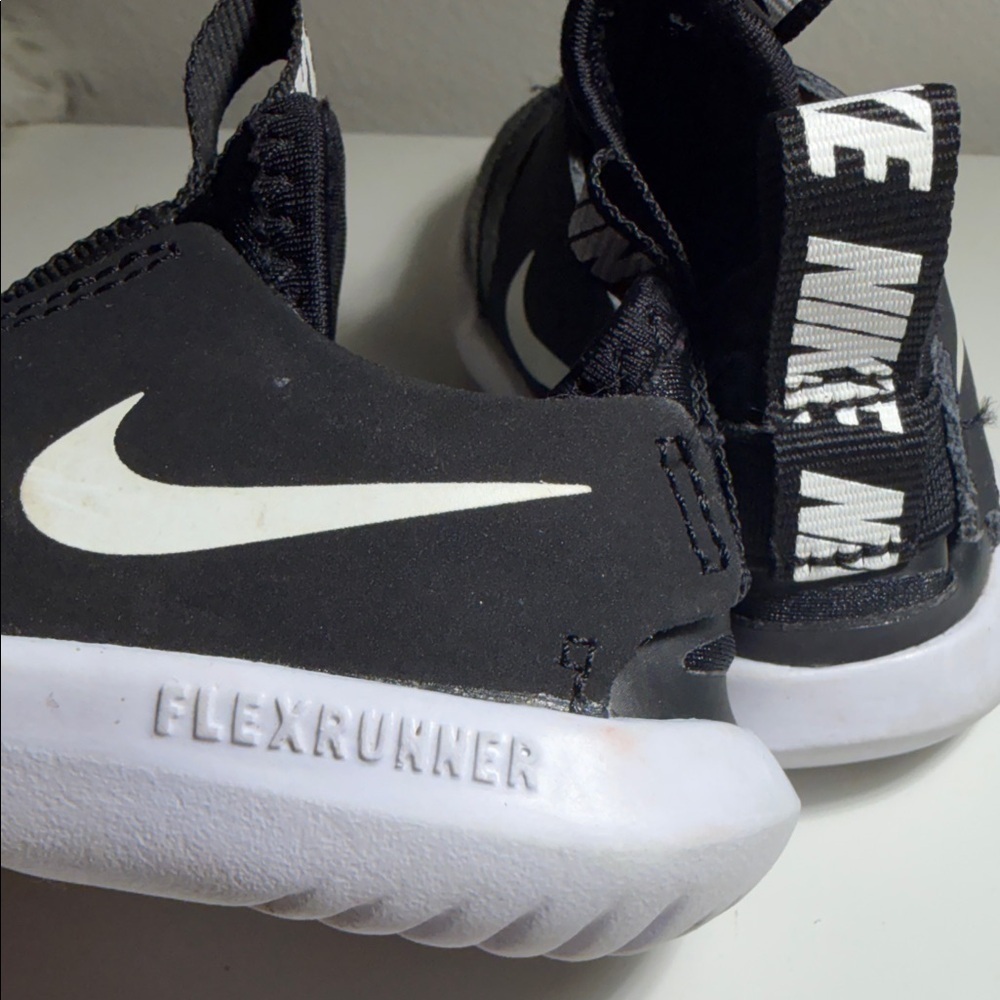 Nike Kids Black and White Slip-On Sneakers - Picture 5 of 11
